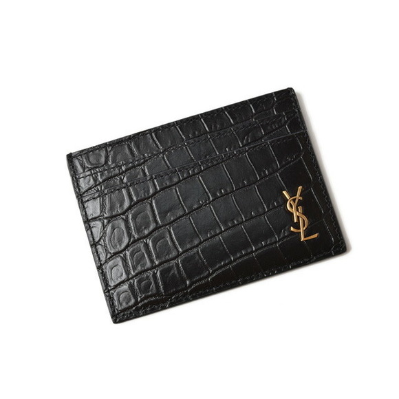 Saint Laurent Coin Case Tiny Monogram Crocodile Black - Picture 2 of 6